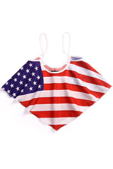 USA Flag cropped top