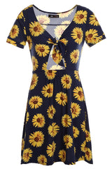 Sunflowers Skater Dress