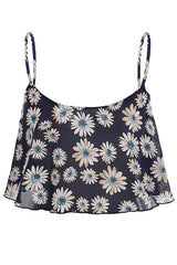 Blue Daisies Cropped Top 