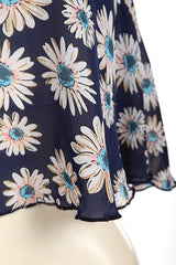 Blue Daisies Cropped Top 