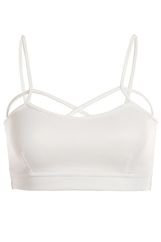 Cross Bralette-white