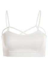 Cross Bralette-white