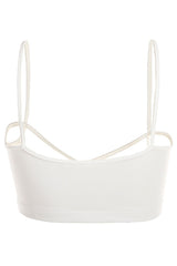 Cross Bralette-white